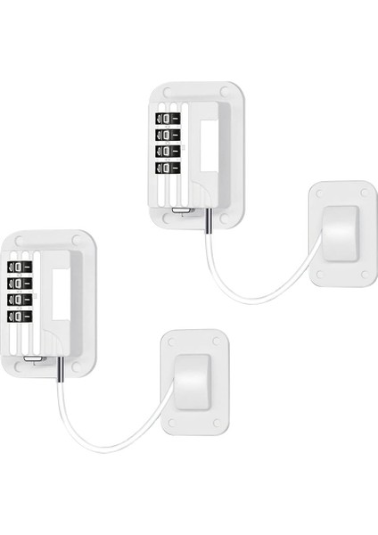 Kodlu Buzdolabı Kilidi, 2'li Kilit Paketi, Delme Gerektirmez, Buzdolabı, Şarap Soğutucu ve Pencere Çekmecesi Için Kilitler (Yurt Dışından)