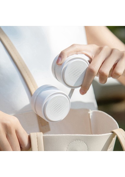 Seyahat ve Açık Hava Sporları Için Taşınabilir Askılı Boyun Vantilatörü Katlanabilir Şarj Edilebilir Kanatsız Mini Beyaz (Yurt Dışından) fiyatları