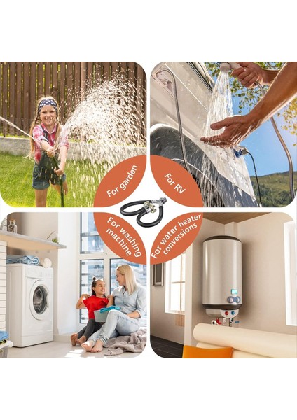 Kauçuk Çamaşır Makinesi Y Hortumu, 3/4 Inç Pirinç Bağlantı Parçaları, 1 Ft (12 Inç) Uzunlukta Sıcak ve Soğuk Su Mikseri Hortum Bağlantısı (Yurt Dışından) modelleri