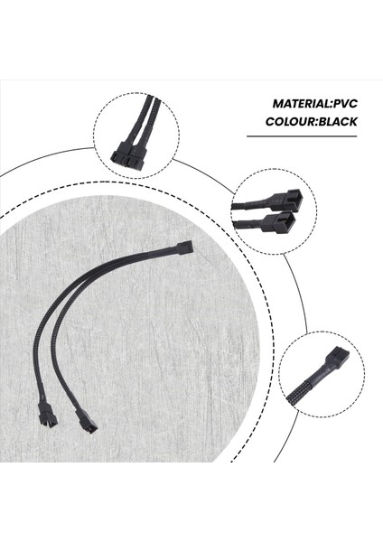 1 Ila 2 Yollu Örgülü Kablo Y Ayırıcı 3/4 Pin Pwm Erkek Konnektör Fan Bilgisayar Pc Uzatma Adaptörü (Yurt Dışından) indirimleri
