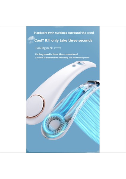 Askılı Boyunlu Kanatsız Vantilatör Taşınabilir Şarjlı Hava Soğutucu Öğrenci Spor Ofisi Dijital Ekranlı Güç Ventilatörü (Yurt Dışından) fiyatları