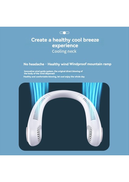 Askılı Boyunlu Kanatsız Vantilatör Taşınabilir Şarjlı Hava Soğutucu Öğrenci Spor Ofisi Dijital Ekranlı Güç Ventilatörü (Yurt Dışından) indirimleri