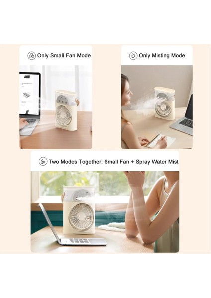 Mini Hava Soğutucu USB Küçük Klima 3 Delikli Fan Çok Fonksiyonlu Su Soğutma Taşınabilir Ev Yurdu Eser A (Yurt Dışından) modelleri