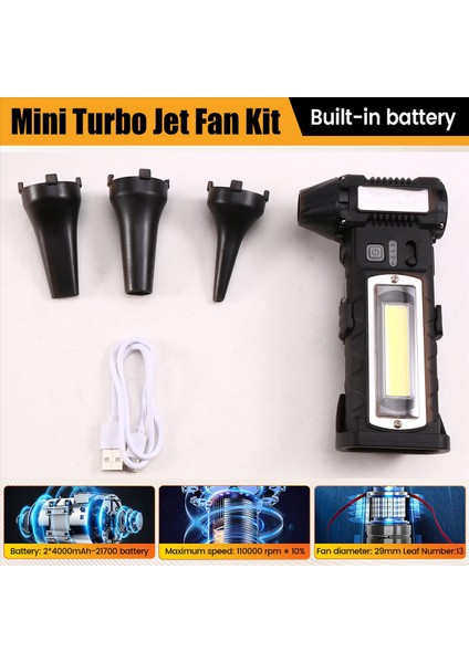 Led'li El Tipi Fan 110000 Rpm Ayarlanabilir Hız Saç Kurutma Makinesi Elektrikli Süpürge Hava Toz Üfleyici Fırçasız Motor A (Yurt Dışından) fırsatları