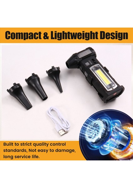 Led'li El Tipi Fan 110000 Rpm Ayarlanabilir Hız Saç Kurutma Makinesi Elektrikli Süpürge Hava Toz Üfleyici Fırçasız Motor A (Yurt Dışından) indirimleri