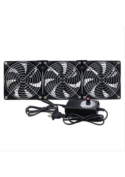 Kabin Soğutma Sunucu Iş Istasyonu Abd Fişi Için Ac 100V-240V Hız Kontrollü 3X120MM Bilgisayar Fanı (Yurt Dışından)