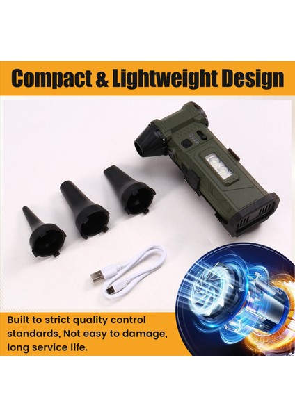 El Tipi Işıklı Fan 110000 Rpm Ayarlanabilir Hız Saç Kurutma Makinesi Elektrikli Süpürge Hava Toz Üfleyici Fırçasız Motor C (Yurt Dışından) indirimleri