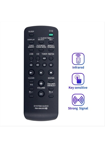 Mini Hi-Fi Bileşen Ses Sistemi HCD-GTR33 HCD-GTR55 HCD-GTR555 Hcd-Gtr7 Için RM-AMU053 Uzaktan Kumandasını Değiştirin (Yurt Dışından) indirimleri