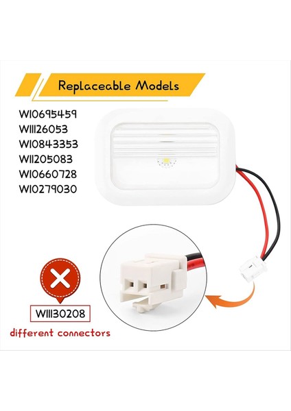 Buzdolabı LED Işık Modülü Bileşenleri Için 3'lü Paket W10695459 W10843353 W11205083 (Yurt Dışından) indirimleri