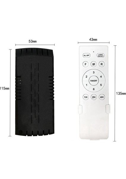 3x Evrensel Tavan Vantilatörü Uzaktan Kumanda Kiti Yedek Parça, 6 Hız ve Zamanlama, Dc Işık Için Yedek Parça (Yurt Dışından) fırsatları