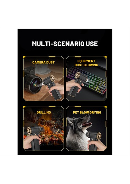 130000 Rpm Güçlü Hava Üfleyici Turbo Şiddetli Fan 2 Nozullu 52 M/s El Tipi Araç Kurutma Makinesi Fırçasız Motor A (Yurt Dışından) fırsatları