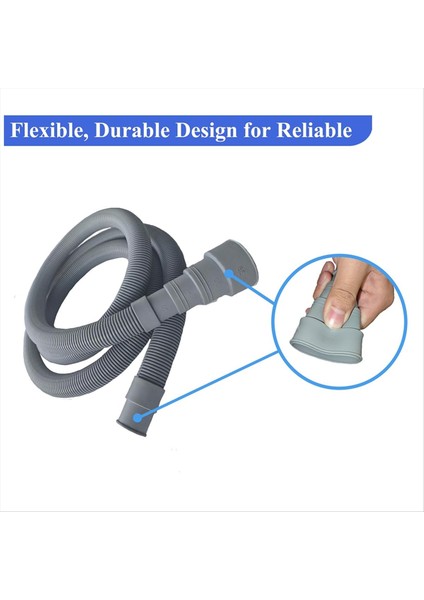 6,5 Ft Çamaşır Makinesi Tahliye Hortumu Uzatma Kiti - Çamaşır Makinesi, Bulaşık Makinesi ve Nem Alma Cihazı Için Evrensel, U Braketli, Adaptörlü (Yurt Dışından) fiyatları