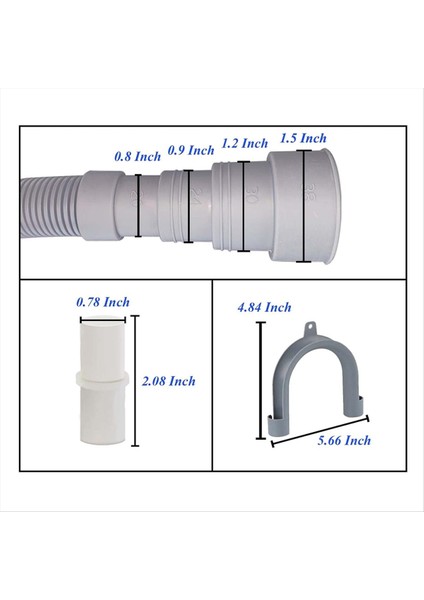 6,5 Ft Çamaşır Makinesi Tahliye Hortumu Uzatma Kiti - Çamaşır Makinesi, Bulaşık Makinesi ve Nem Alma Cihazı Için Evrensel, U Braketli, Adaptörlü (Yurt Dışından) modelleri