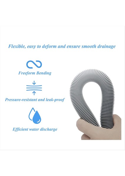 6,5 Ft Çamaşır Makinesi Tahliye Hortumu Uzatma Kiti - Çamaşır Makinesi, Bulaşık Makinesi ve Nem Alma Cihazı Için Evrensel, U Braketli, Adaptörlü (Yurt Dışından) fırsatları