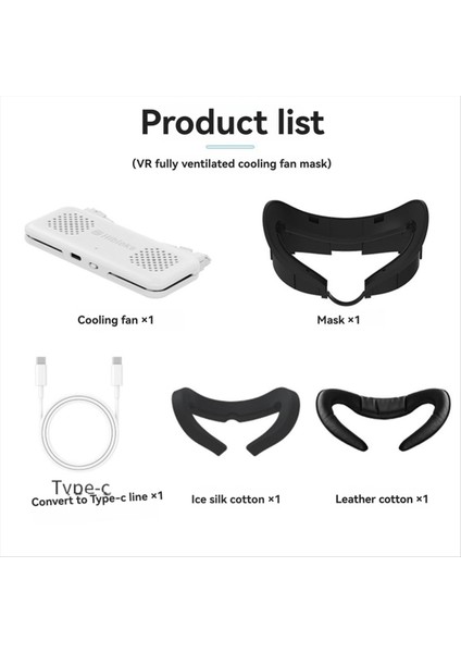 Quest3 Fan Maskesi Genişletilmiş Ter Geçirmez Isı Dağılımı Nefes Alabilir Rahat Buz Ipeği (Yurt Dışından) indirimleri