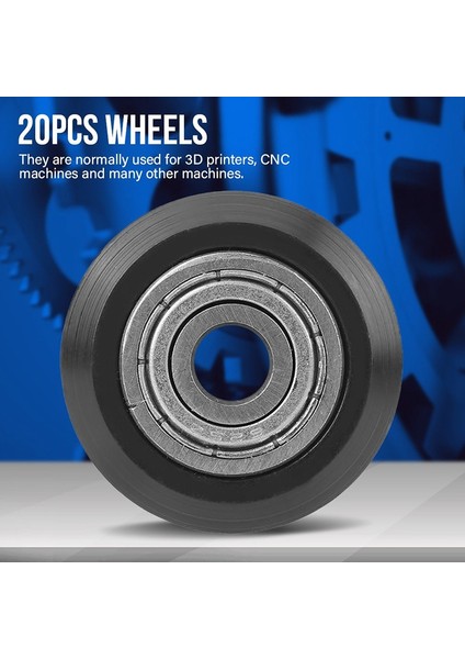20 Adet V Şeklinde Yivli Tekerlek 5 mm Delik 625 Rulman Kasnak Aksesuarları Cnc 3D Yazıcı Için Çift Kayar Kapı (Yurt Dışından) fırsatları