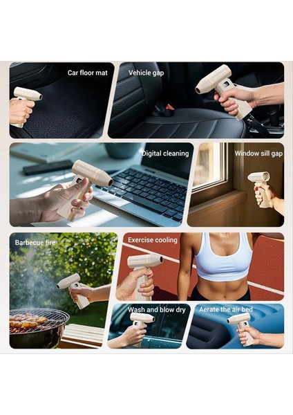 Turbo Fan Şarj Edilebilir Üfleyici 450000 Rpm Fırçasız Hava Taşınabilir Toz Elektrikli Kurutma Makinesi B'yi Yükseltin (Yurt Dışından) indirimleri
