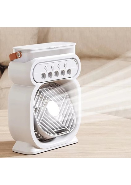 Vantilatör Klima Ev Tipi Küçük Hava Soğutucu LED Gece Lambası Nemlendirici Ayarlı Ofis Beyaz (Yurt Dışından) fiyatları