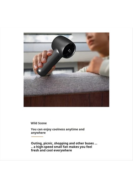Taşınabilir Vantilatör El Tipi Kamp 3000MAH USB Şarj Edilebilir Elektrikli 100 Hızı Kanatsız Hava Soğutucu, B (Yurt Dışından) modelleri