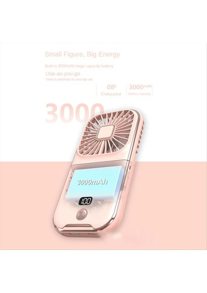 Açık Hava Mini Vantilatör Boyun Askılı Mobil Güç Masaüstü Standı Taşınabilir El Tipi USB Şarj A (Yurt Dışından) indirimleri