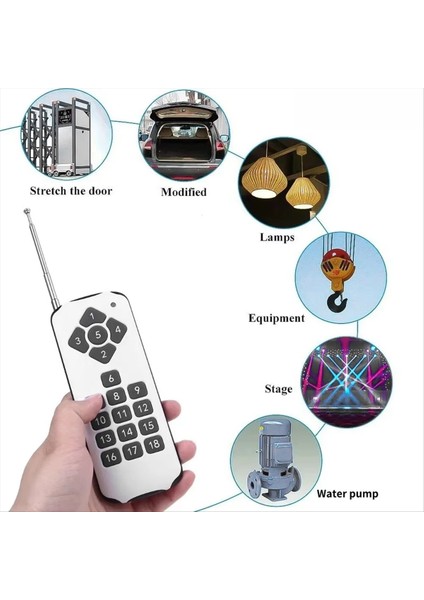 Akıllı Ev Garaj Kapısı Açacağı Için 433MHZ 18 Kanal Düğmeli EV1527 Uzaktan Kumanda Anahtarı Vericisi Kablosuz Kontrol Cihazı (Yurt Dışından) fırsatları