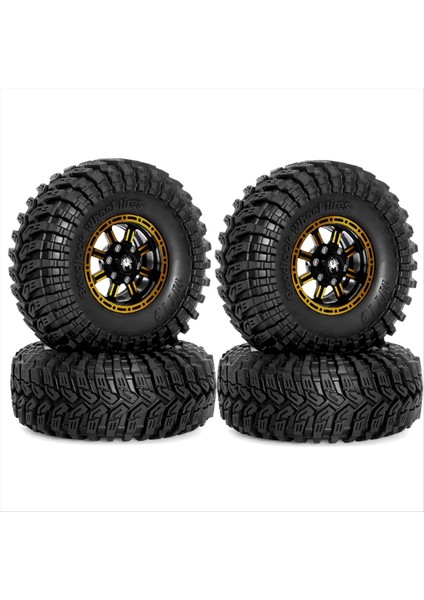 1/10 Rc Paletli Araç Axial SCX10 Wraith RR10 Capra Trx4 A Için 4 Adet 115 mm Metal 1,9 Inç Beadlock Jant Lastiği Seti (Yurt Dışından)