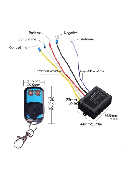 Atv Suv Kamyon Alıcı Modülü Verici El Kumandası Anahtar Kontrol Cihazı Için Çok Yönlü Kablosuz Vinç Uzaktan Kumanda Kiti (Yurt Dışından) fiyatları