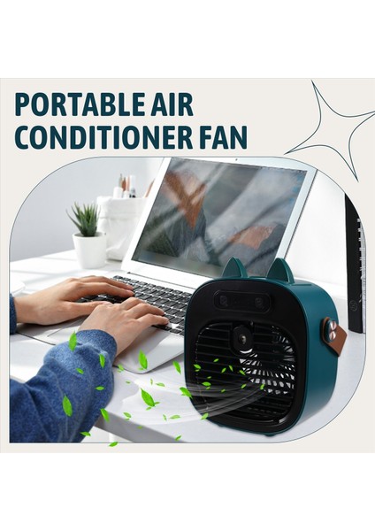 Taşınabilir Klima - 3 Hız Ayarlı, Sessiz Çalışan 5200MAH Şarj Edilebilir Mini Soğutma Fanı, Ev, Ofis ve Seyahat Için (Yurt Dışından) fırsatları