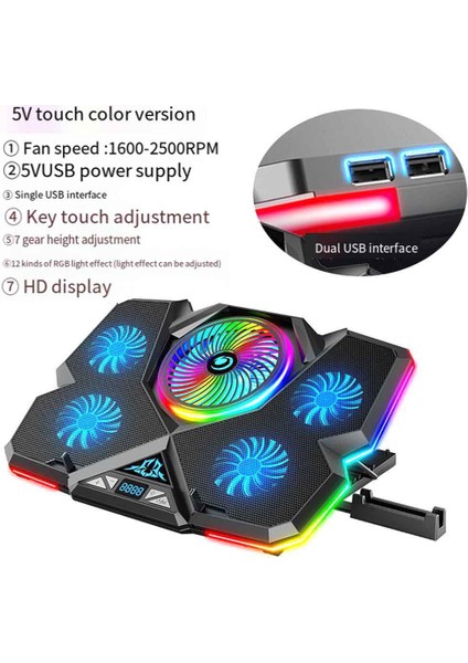 12.1-17.3 Inç Dizüstü Bilgisayarlar Için Dizüstü Bilgisayar Soğutma Pedi Oyun Soğutucu Fan Standı (Yurt Dışından) indirimleri