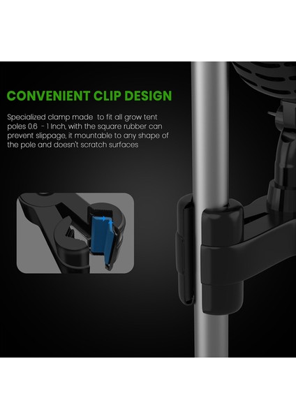 Uzun Ömürlü Ec Motorlu 6 Inçlik Büyüme Çadırı Klipsli Fan, Hidroponik Sirkülasyon Soğutması Için 2 Dinamik Hızı, Abd Fişi (Yurt Dışından) fırsatları