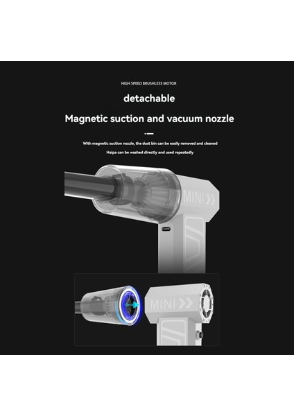90000 Rpm Şiddetli Fan Mini Güçlü Hava Üfleyici Ayarlanabilir Hızı Şarjlı Fırçasız Motor Turbo (Yurt Dışından)