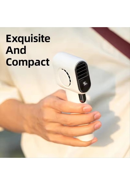 Sessiz Mini Kanatsız Fan, 100 Hızlı Güçlü Üfleyici, 4000MAH, LED Ekranlı USB Taşınabilir Soğutma Fanı (Yurt Dışından) indirimleri