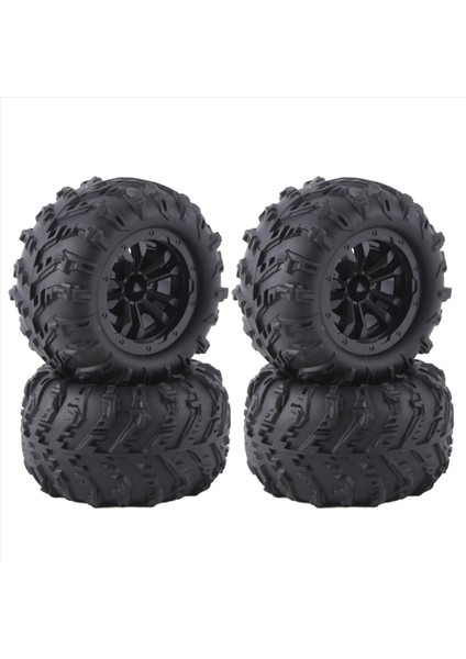 Scy 16101 Pro 16102 Yükseltme 1/16 Rc Tekerlek Parçaları Siyah Için 4 Adet 6034 12MMHEX Kaymaz Kauçuk Lastik (Yurt Dışından)