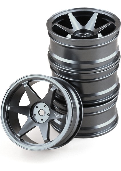 4 Adet 1/10 Rc Yol Drift Yarış Arabası 52MM Metal Jant Göbekleri, Titanyum A (Yurt Dışından)