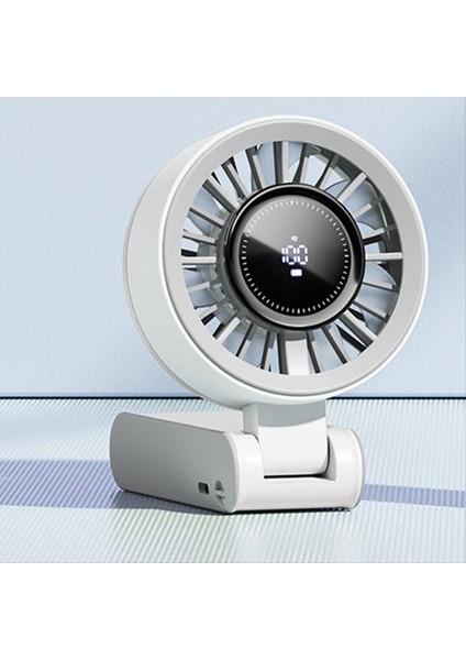 2025 Yüksek Hızlı Elde Taşınabilir Şiddetli Katlanır Vantilatör USB Türbin Dijital Ekran Taşınabilir Boyun Askılı Açık Hava Küçük (Yurt Dışından) fiyatları