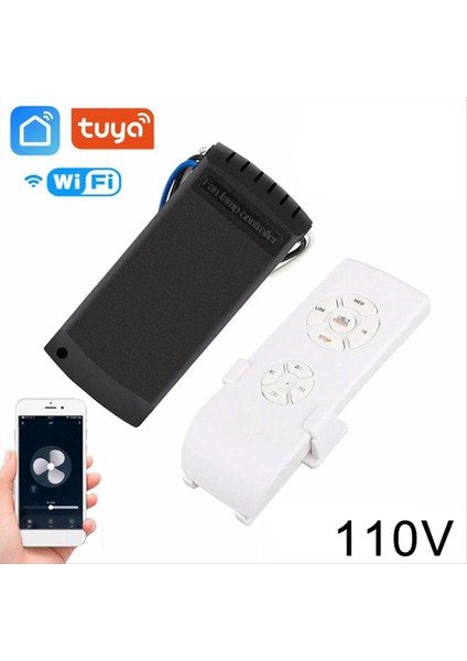 Tuya Wifi Akıllı Tavan Vantilatörü Uzaktan Kumanda Kiti App Ev Için Ayarlanabilir Hızı, 110V (Yurt Dışından) indirimleri