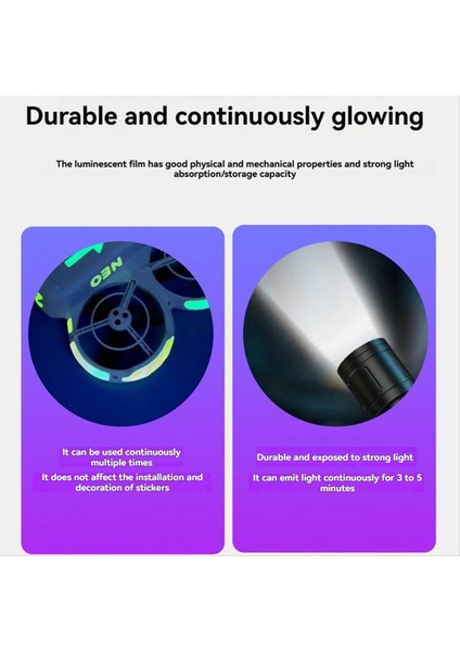 Neo Için Işıklı Gövde Etiketi Çizilmez Su Geçirmez Koruyucu Film Gece Uçuşu Etiketleri Aksesuarları (Yurt Dışından) fiyatları