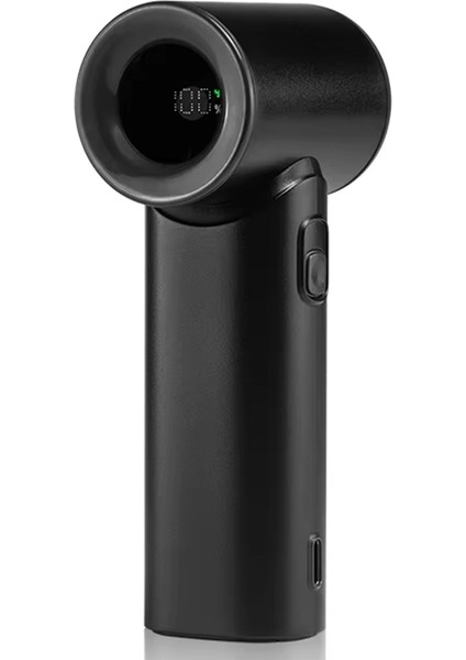 El Tipi Elektrikli Vantilatör Mini Turbo Hava Soğutma Ofis, Açık Hava Seyahat, Düşük Gürültü, Güçlü Hava Akışı Siyah (Yurt Dışından)