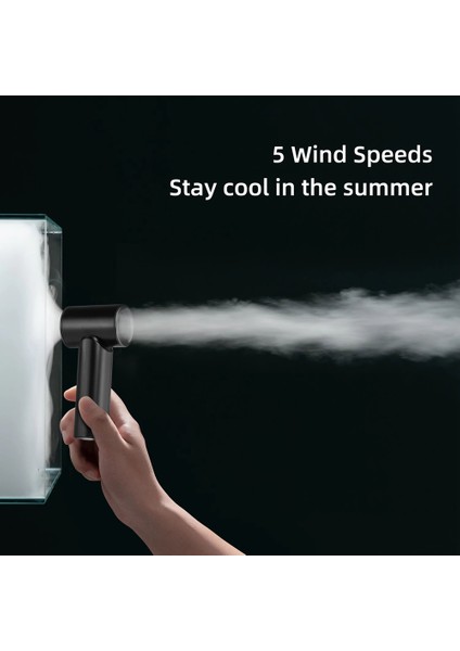 El Tipi Elektrikli Vantilatör Mini Turbo Hava Soğutma Ofis, Açık Hava Seyahat, Düşük Gürültü, Güçlü Hava Akışı Siyah (Yurt Dışından) indirimleri