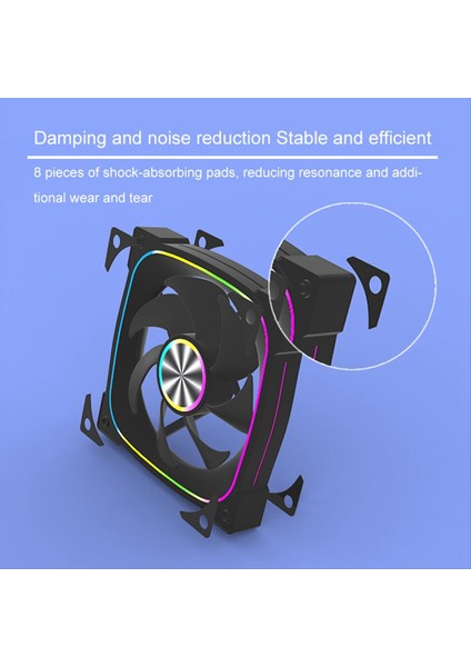 Argb Kasa Fanı Masaüstü Kasa Soğutma 12 cm Sıcaklık Kontrollü Sessiz Pwm 5V 3 Pinli Beyaz (Yurt Dışından) fırsatları