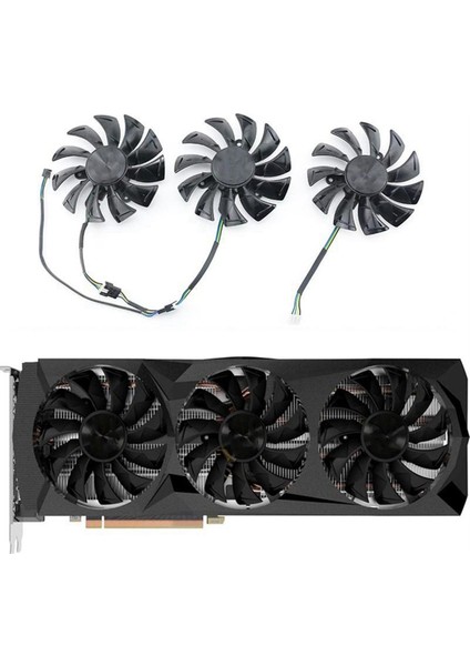 Gamıng 2070, 2080, 2080TI Amp Grafik Kartları Için Soğutma Fanını Değiştirin Gelişmiş Performans 3 Adet (Yurt Dışından) indirimleri