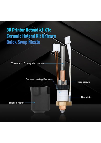 3D Yazıcı Hotend K1 K1C Seramik Kiti Max K1C Için Hızlı Değiştirme Nozulu (Yurt Dışından) modelleri