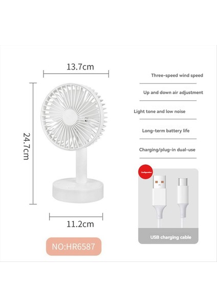 USB Şarjlı Vantilatör Yatak Odası, Yatak Başucu, Ofis Masaüstü El Tipi Dış Mekan Mini Taşınabilir B'ye Uygundur (Yurt Dışından) indirimleri