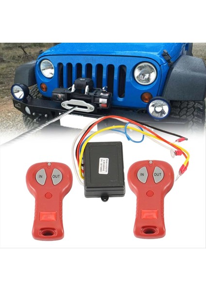 Kamyonlar, Suv, Atv, Utv Için Kablosuz Elektrikli Vinç Uzaktan Kumanda Kiti Röle Sistemi Evrensel El Anahtarı (Yurt Dışından) fiyatları