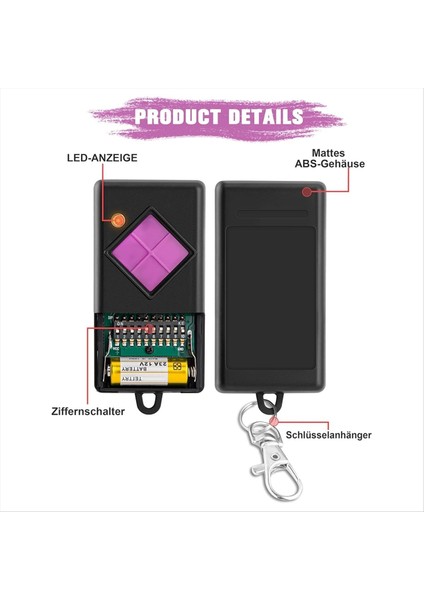 MAHS433-01 433.92MHZ Doğrusal Kodlu El Tipi Verici Için Garaj Kapısı Uzaktan Kumandası 2'li Yedek Paket (Yurt Dışından) fiyatları