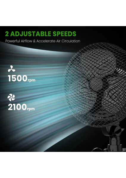 Uzun Ömürlü Ec Motorlu 6 Inçlik Büyüme Çadırı Klipsli Fan, Hidroponik Sirkülasyon Soğutması Için 2 Dinamik Hızı, Abd Fişi (Yurt Dışından) indirimleri