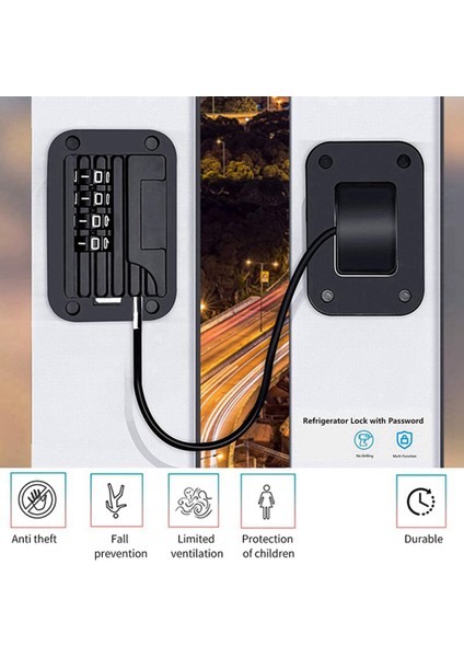 4'lü Buzdolabı Kilidi Kombinasyonlu Paket, Çocuklar Için Güvenli Buzdolabı, Çocuk Güvenlik Dolap Pencere Kilitleri, Bebek Kapısı (Yurt Dışından) fırsatları