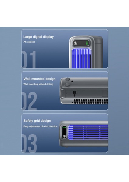 Taşınabilir Klima Soğutma Fanı Çoklu Ayarlanabilir Dişliler Ev Ofis Mutfak Duvara Monte (Yurt Dışından) modelleri