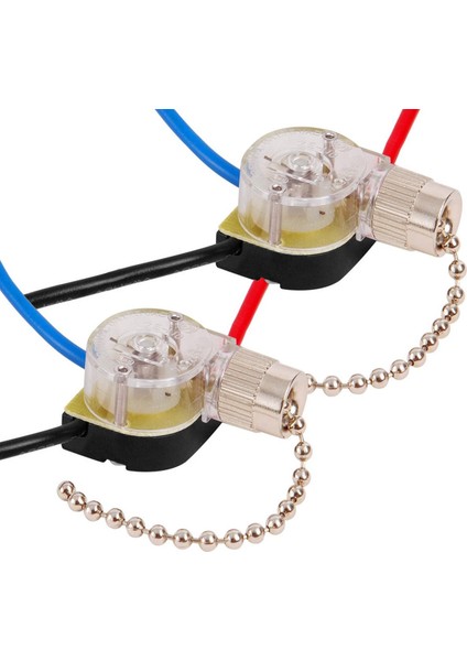 3'lü Tavan Vantilatörü Işık Anahtarı ZE-110 3 Yönlü Hızlı Çekme Zinciri Yedek Parçası (Nikel) (Yurt Dışından)