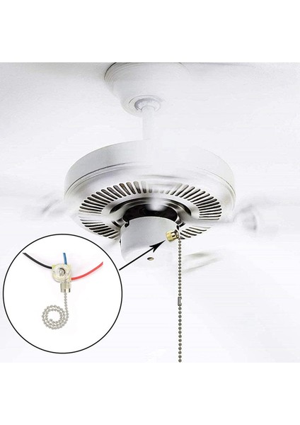 3'lü Tavan Vantilatörü Işık Anahtarı ZE-110 3 Yönlü Hızlı Çekme Zinciri Yedek Parçası (Nikel) (Yurt Dışından) modelleri